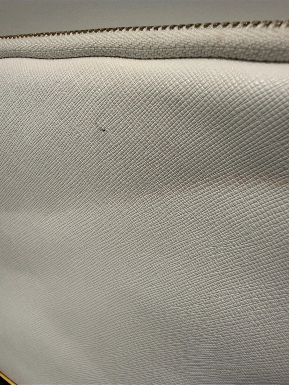 Kate Spade Color-Block Leather Laptop Sleeve in Cream and Black